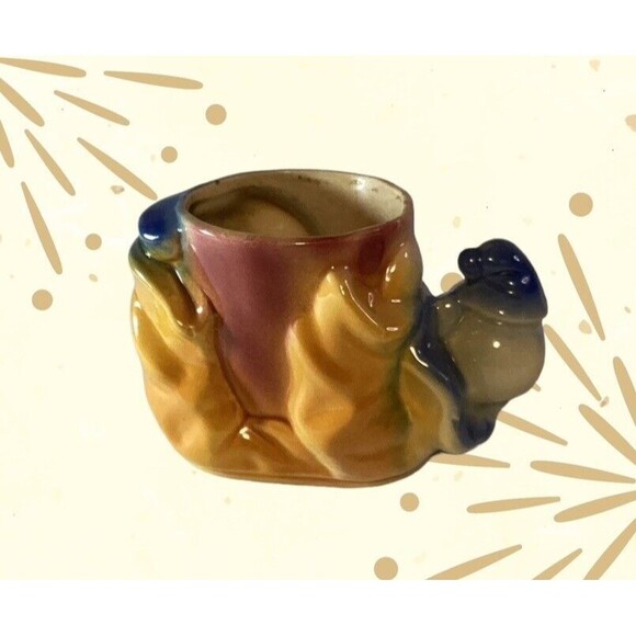 Shawnee, Clown Planter, "U.S.A.-607" 3.25" Tall 5" Across Vintage - Picture 2 of 5